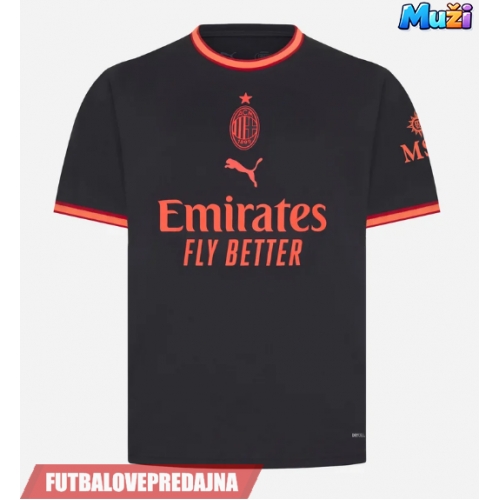 Lacne Muži Futbalové dres AC Milan Adrien Rabiot #12 2026-27 Krátky Rukáv - Tretina